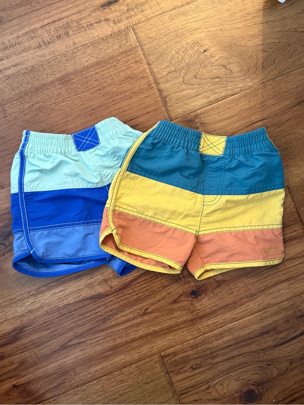 Patagonia Colorblock Kids Swim Shorts — 5T